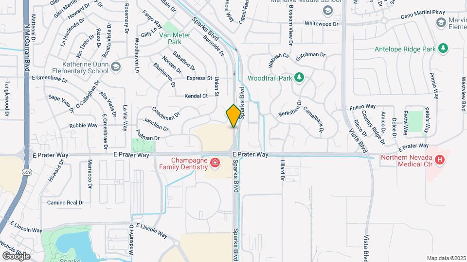 831 Sparks Blvd Mapa y Detalles de la Ubicación