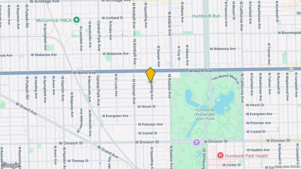 1510 N Spaulding Ave Map and Location Details
