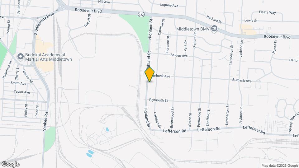 1925 Highland St Map and Location Details