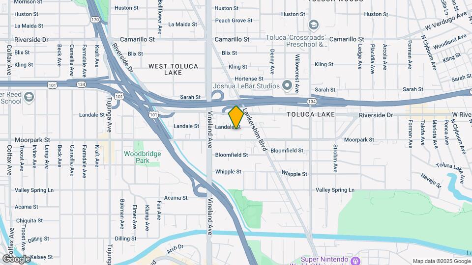 10861 Moorpark St Map and Location Details