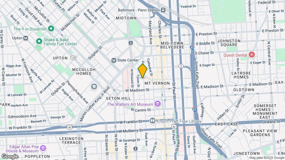 836 Park Ave Map and Location Details