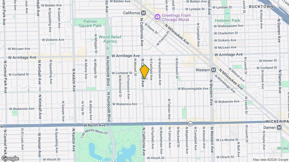 1831 N California Ave, Unit 2 Mapa y Detalles de la Ubicación