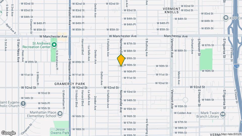 9011 South Normandie Avenue Map and Location Details