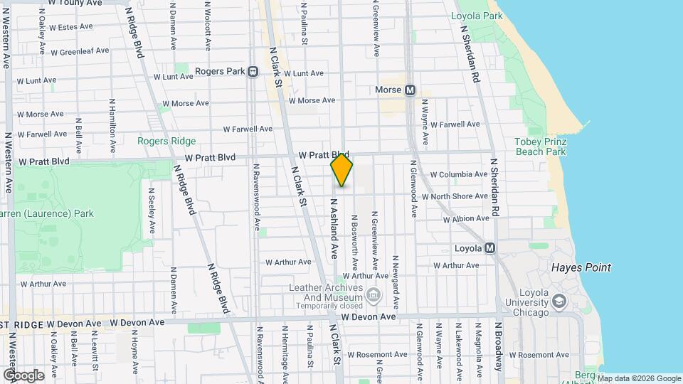 1551 W North Shore Ave, Unit 2 Map and Location Details