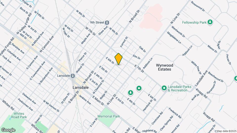 107 E 6th St Map and Location Details