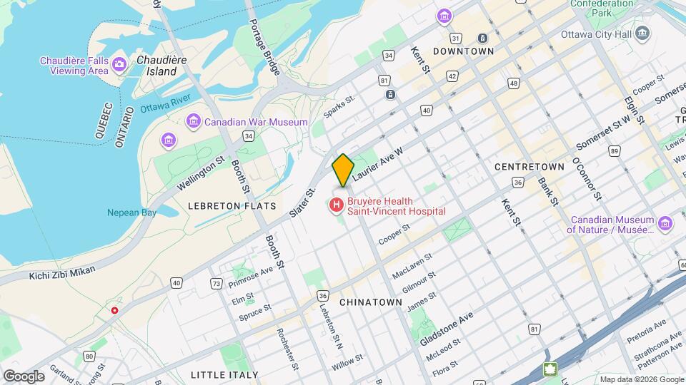 600 Laurier Ave W Map and Location Details