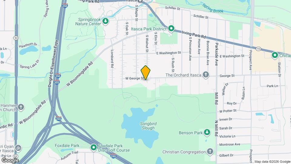 100 W George St Map and Location Details