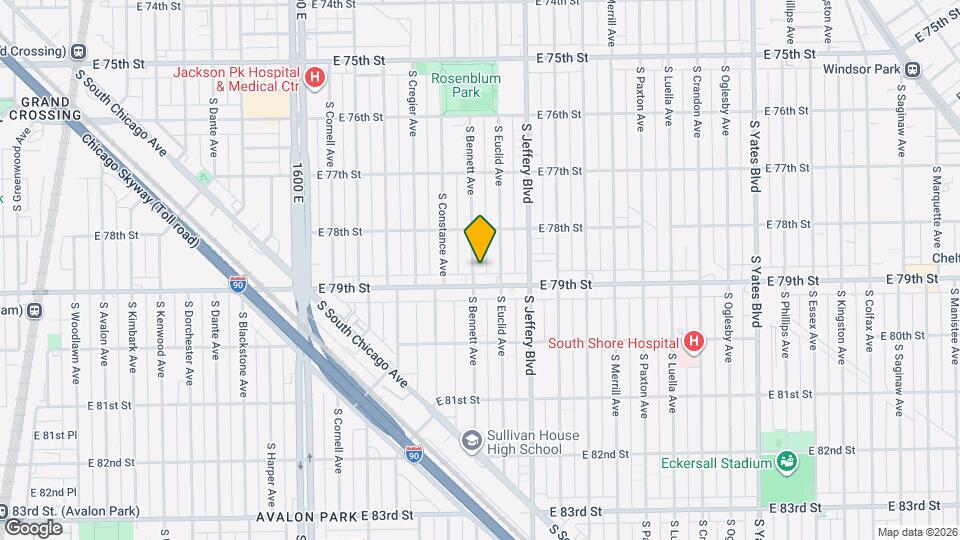 7847 S Bennett Ave, Unit 1 Mapa y Detalles de la Ubicación