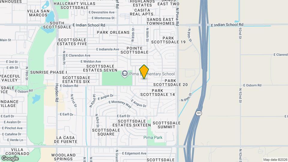 8543 E Mitchell Dr Map and Location Details