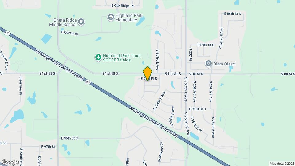 25135 E 91st Ct S Map and Location Details