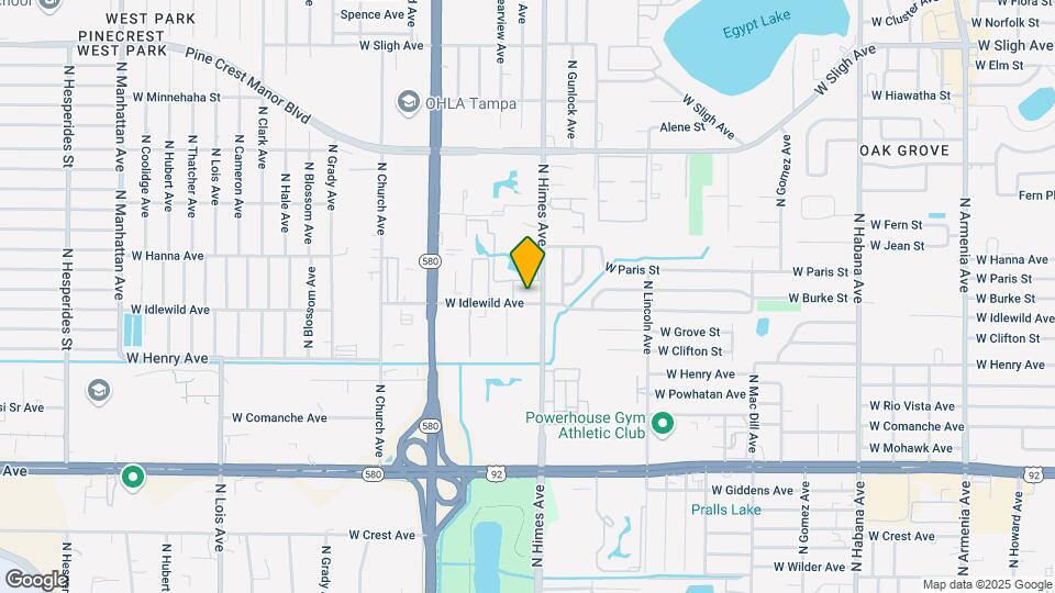 3607 W Idlewild Ave Map and Location Details