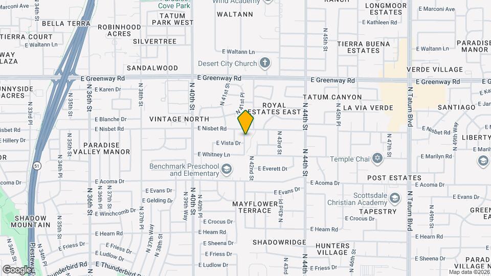 14831 N 42nd St Map and Location Details