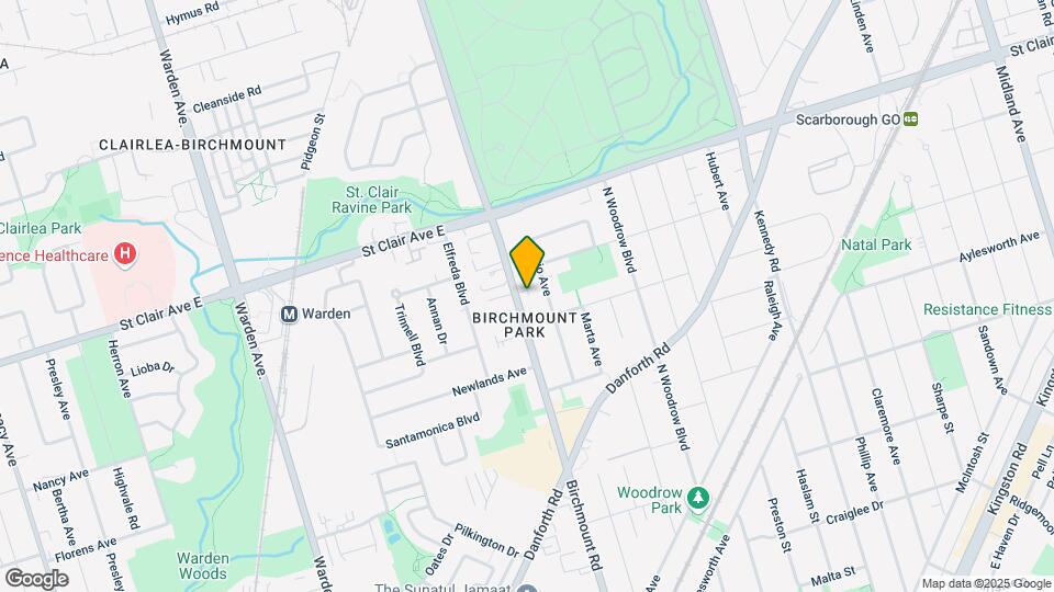 553 Birchmount Rd Map and Location Details