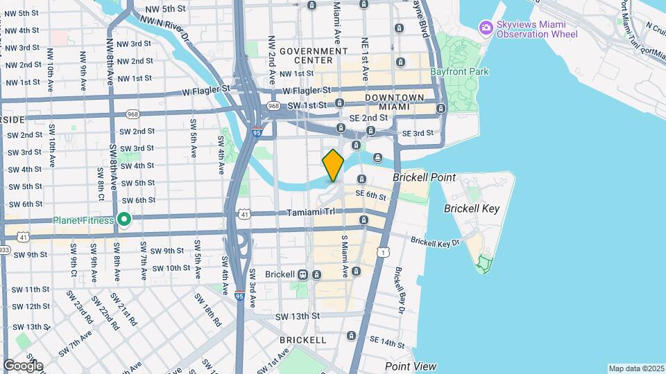 1425 Brickell Ave, Unit # 62E Map and Location Details