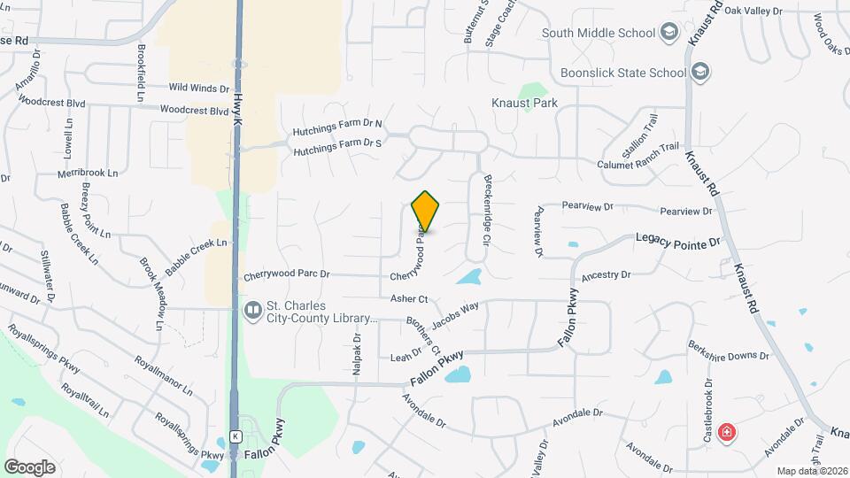 256 Cherrywood Parc Dr Map and Location Details