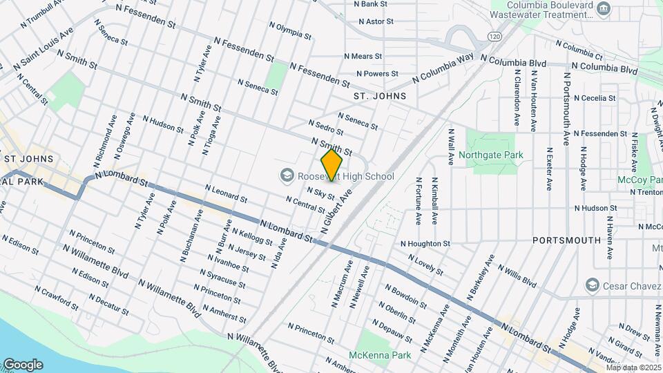 6836 N Hudson St Map and Location Details