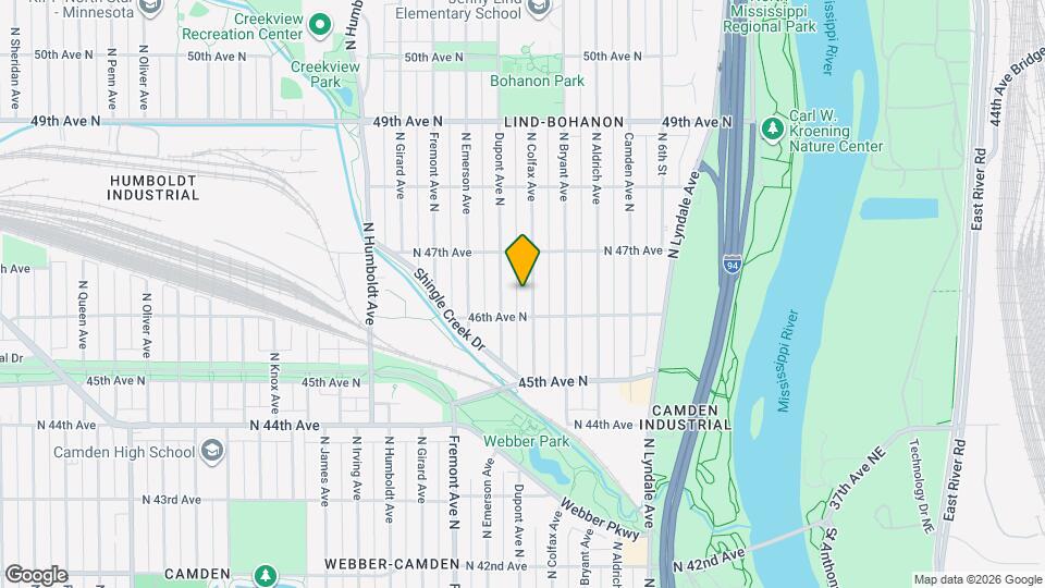 4619 N Colfax Ave Map and Location Details