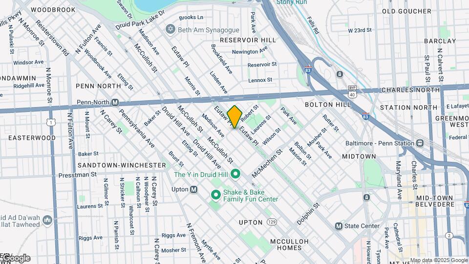 1814 Eutaw Pl Map and Location Details