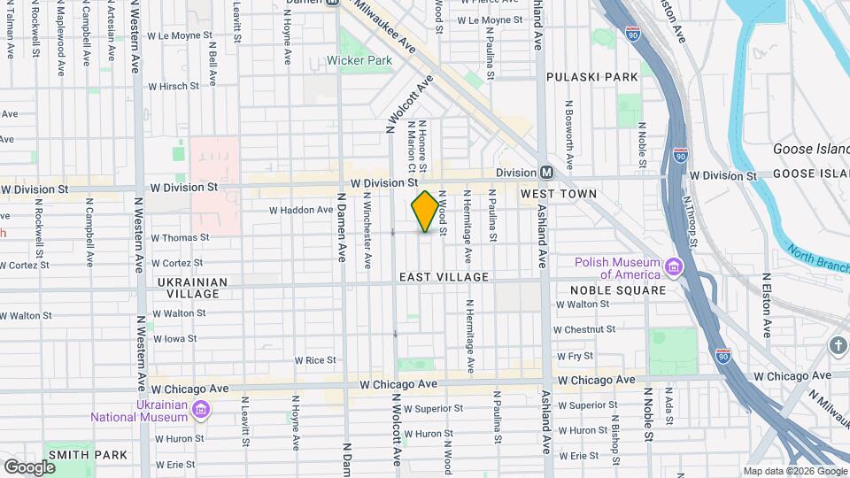 1821 W Thomas St Map and Location Details