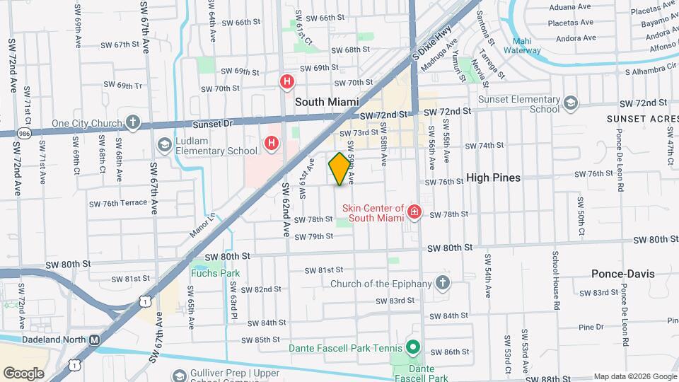 7621 SW 59th Ct Map and Location Details
