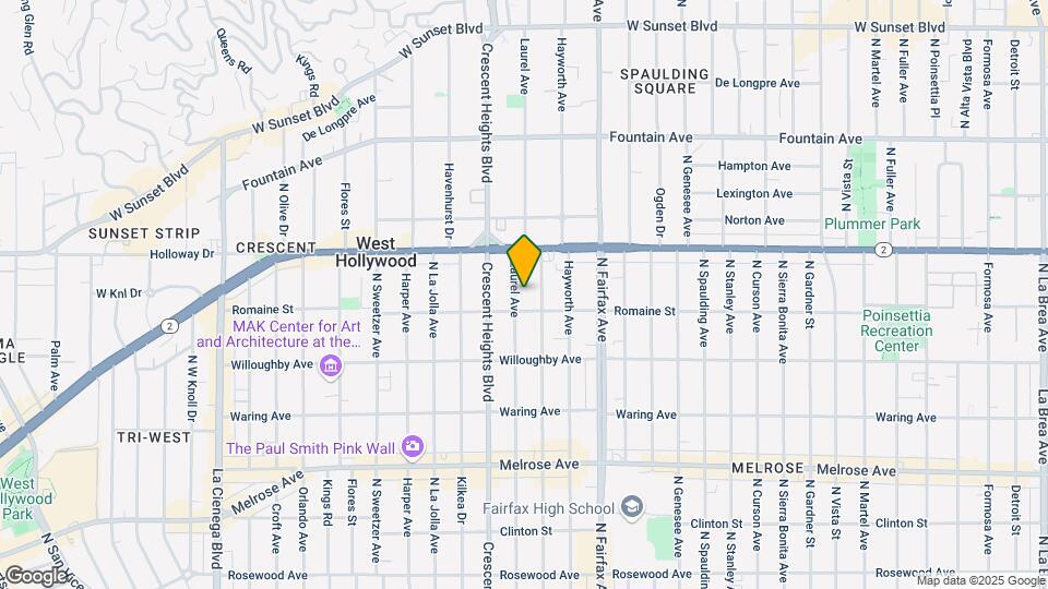 1016 N Laurel Ave Map and Location Details
