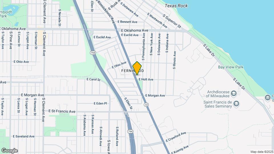3386-3388 S Kinnickinnic Ave Map and Location Details