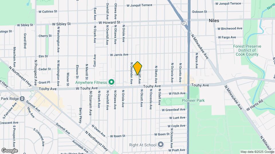 7236 N Olcott Ave Map and Location Details