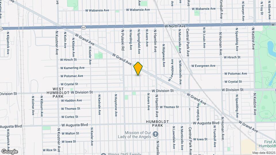 1250 N Springfield Ave Map and Location Details