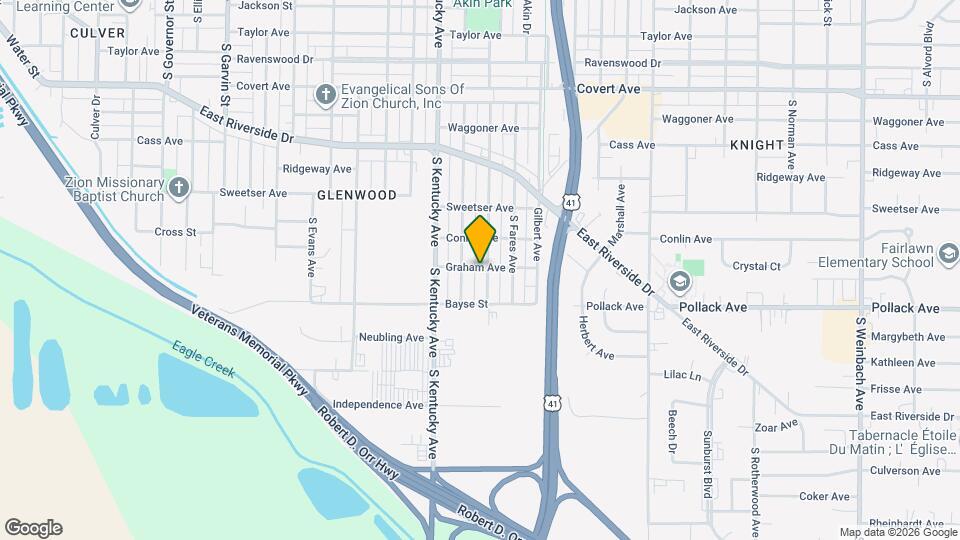 2001 S Kerth Ave Map and Location Details