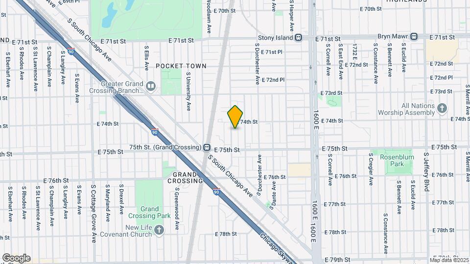 7415-7423 S Kimbark Ave Map and Location Details