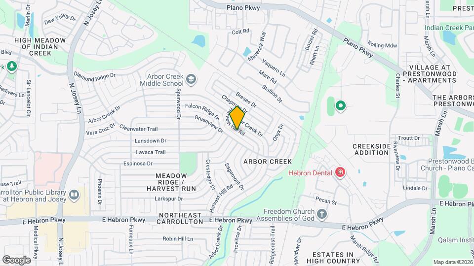 4325 Harvest Hill Rd Map and Location Details