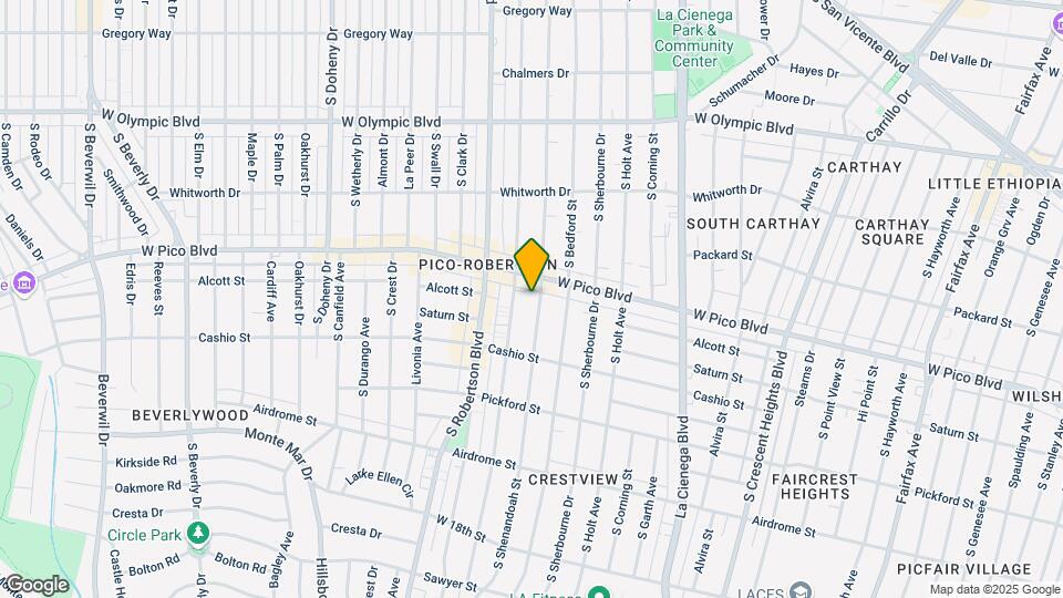 1421 S Shenandoah St Map and Location Details