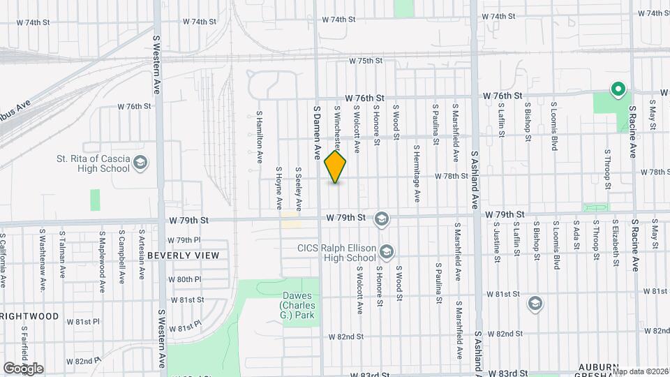 7806 S Winchester Ave Map and Location Details