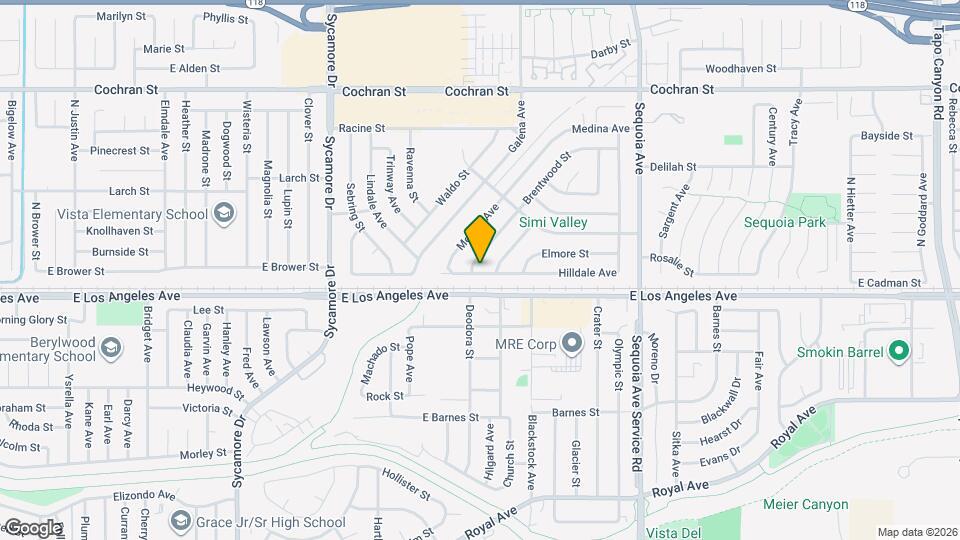 2036 Brentwood St Map and Location Details