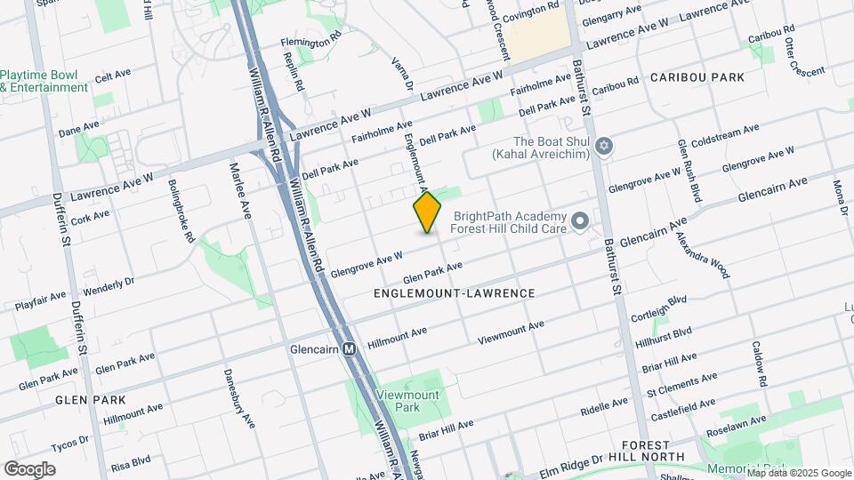 598 Glengrove Ave Map and Location Details