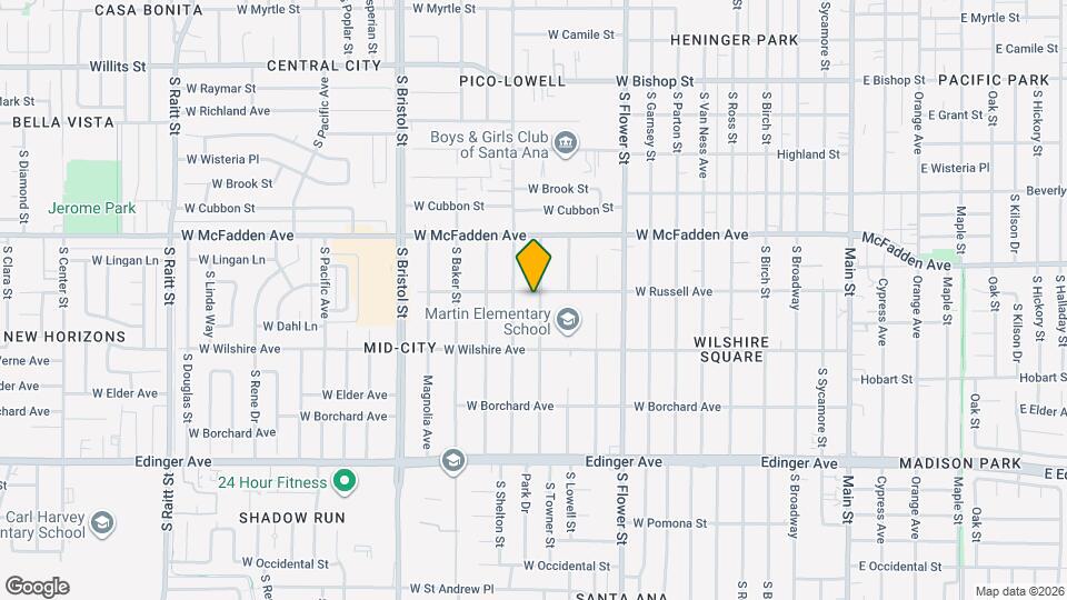 1206 S Towner St Map and Location Details