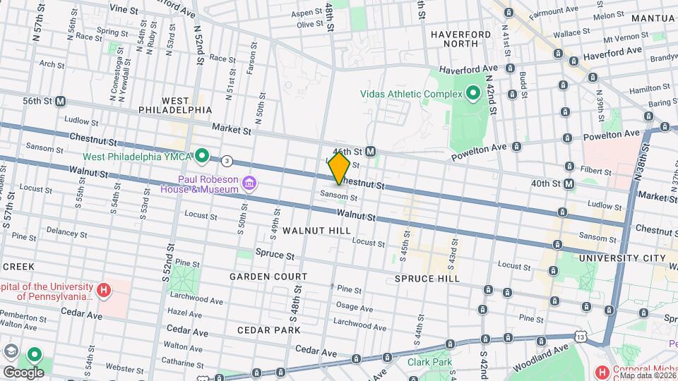 4707 Sansom St Map and Location Details