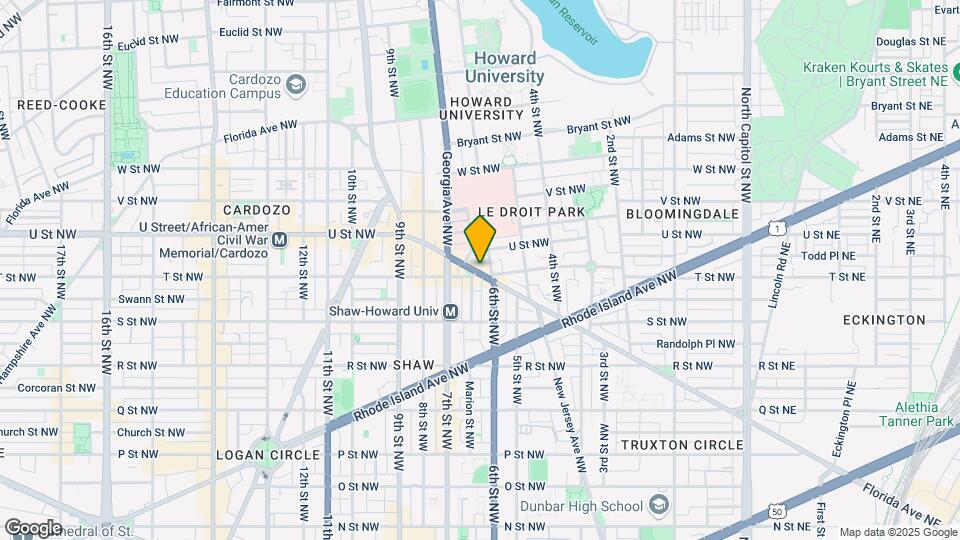 611 Florida Ave NW Map and Location Details