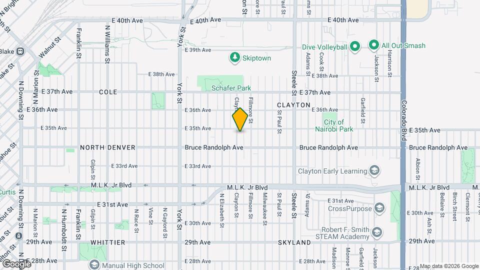 3440 Clayton St Map and Location Details