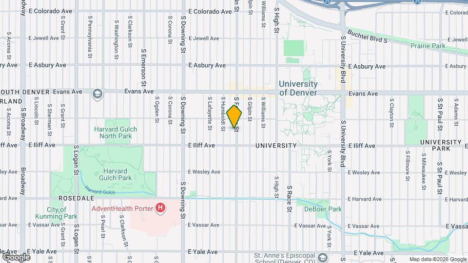 2245 S Franklin St Map and Location Details