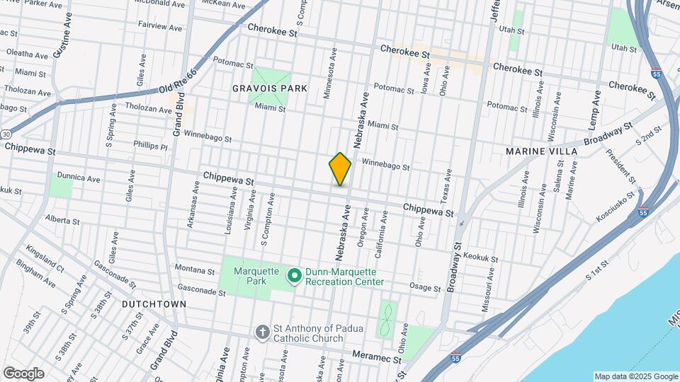 2919 Chippewa St Map and Location Details