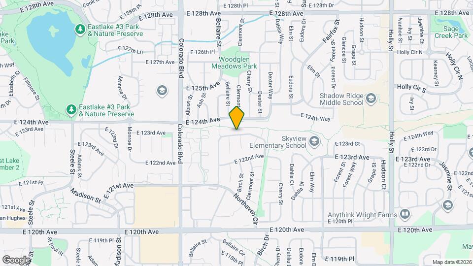 4385 E 123rd Ave Mapa y Detalles de la Ubicación