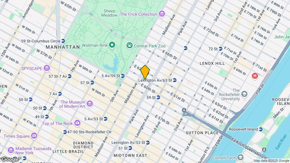40 E 61st St Mapa y Detalles de la Ubicación