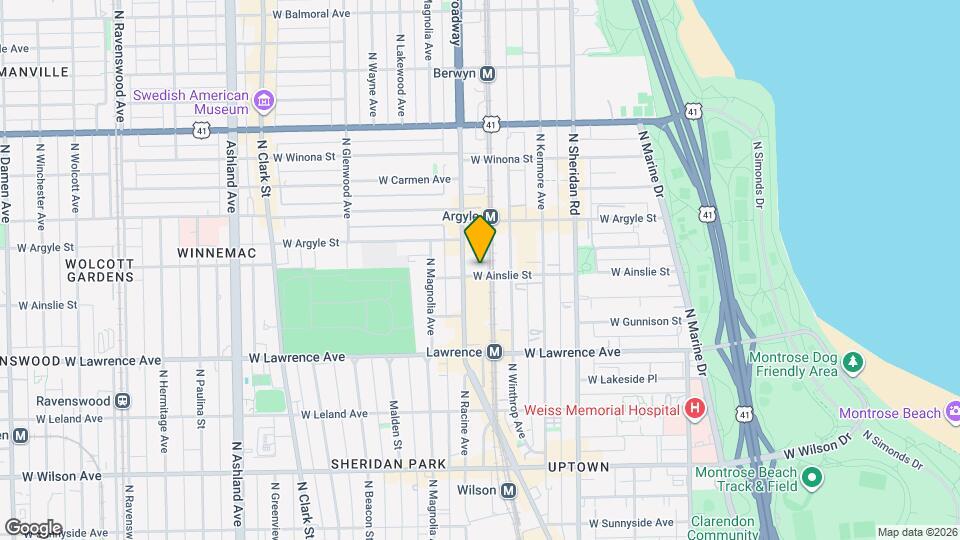 1130 W Winona St, Unit 404 Map and Location Details