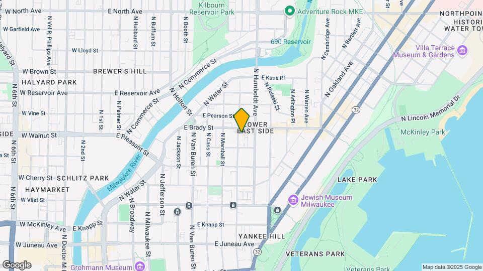 1676 N Astor St, Unit First Floor Map and Location Details