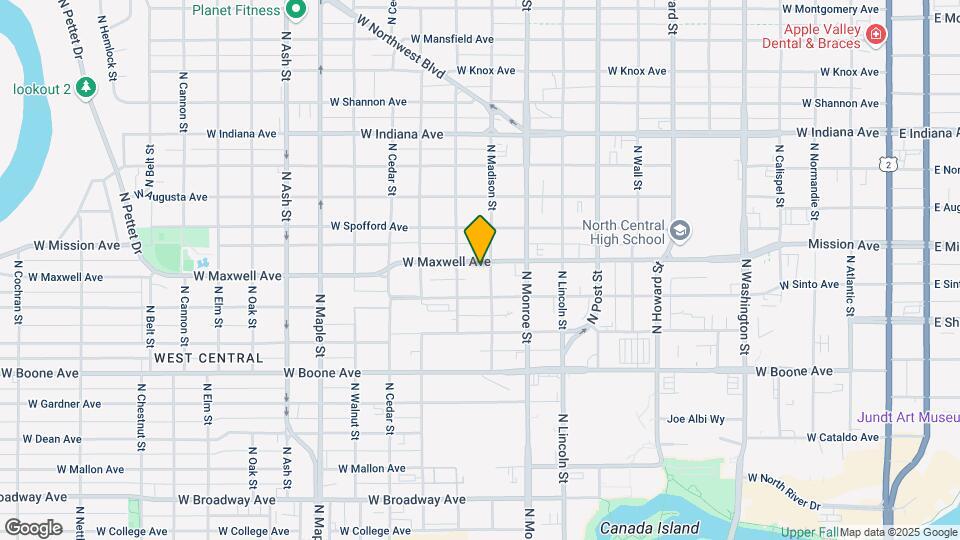 1107 W Maxwell Ave Map and Location Details