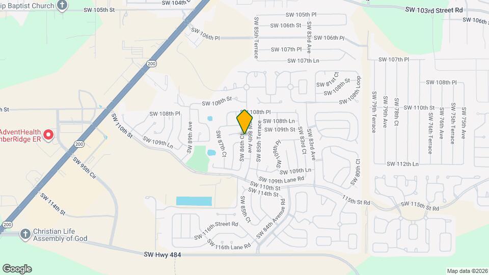 10911 SW 86th Ct Map and Location Details