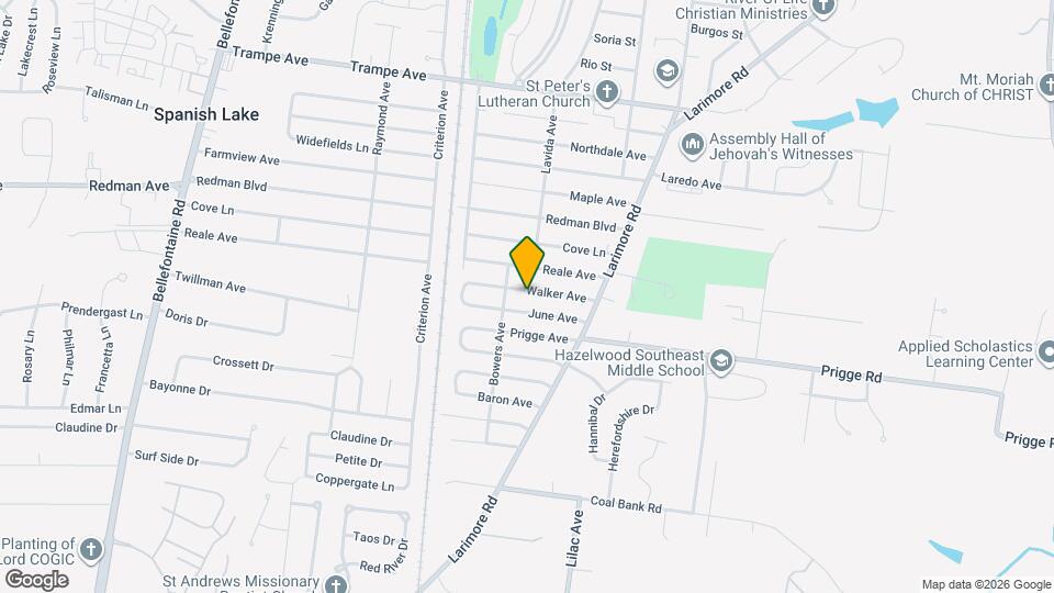 1160 Walker Ave Map and Location Details