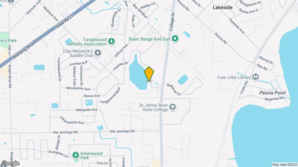 1389 Pawnee St Map and Location Details