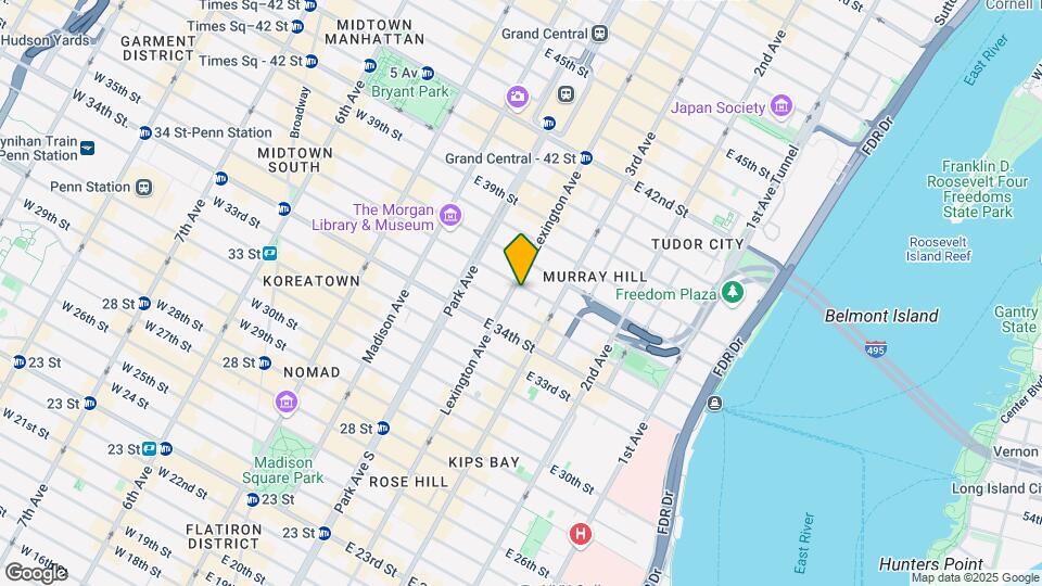 136 E 36th St Mapa y Detalles de la Ubicación